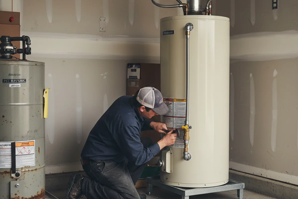 Water heater and shutoff valve replacement in Pierz